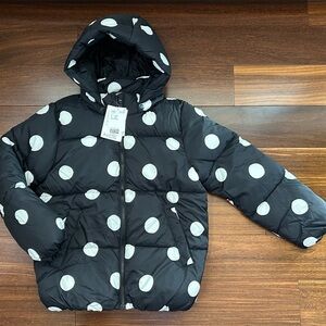BNWT H&M Kids Black Polka Dot Puffer Jacket